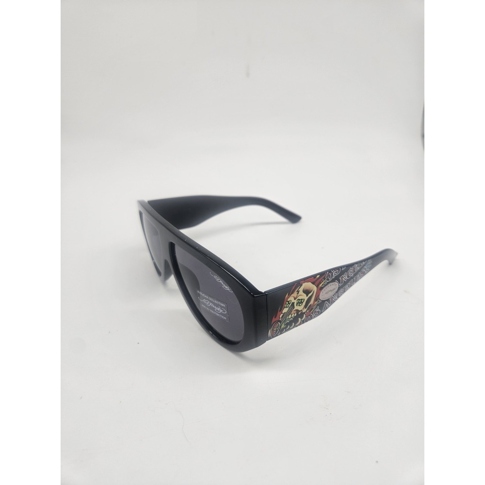 NWT Unisex Sunglasses Ed Hardy Los Angeles Black/Black Oversized